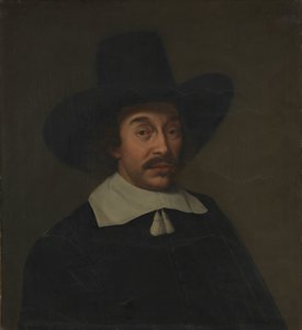Portret mężczyzny, prawdopodobnie Jan de Hooghe (1608-1682) autorstwa Paulus Hennekyn