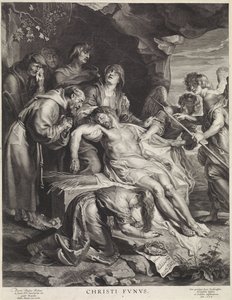 Graflegging van Christus Christi Fvnvs (tytuł na obiekcie) autorstwa Paulus Pontius