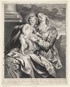 Maria z Dzieciątkiem Jezus autorstwa Paulus Pontius