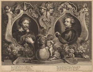 Rubens i van Dyck, portret podwójny autorstwa Paulus Pontius, after Sir Anthony van Dyck and Erasmus Quellinus II