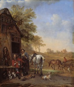 Rastender Reiter vor einem Gasthaus autorstwa Paulus Potter