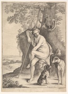 Siedząca figura łowczyni Diany, 1625-77. autorstwa Paulus Potter