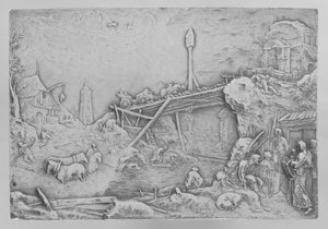 Krajobraz rzeki Rzeka Landschap autorstwa Paulus Willemsz. van Vianen