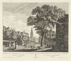 Widok na Munttoren w Amsterdamie Widok z 