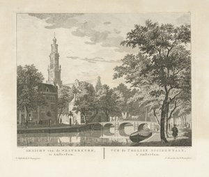 Widok na Westerkerk i Westerhal od strony Keizersgracht Widok na Westerkerk, w Amsterdamie / Vue de l