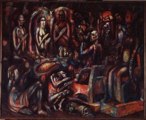 "La Fete des Rois" (Święto Królów) Obraz Pawła Nikołajewicza Filonowa (1883-1941) 1913 Państwowe Muzeum Rosyjskie, Sankt Petersburg autorstwa Pawel Nikolajewitsch Filonow