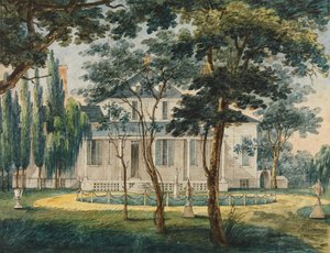 Wiejska rezydencja, prawdopodobnie wiejska rezydencja generała Moreau w Morrisville..., 1811-ca. 1813.