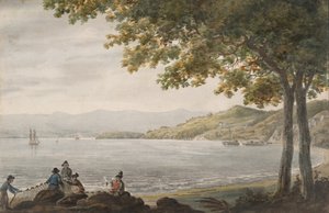 Rybacy Shad na brzegu rzeki Hudson, 1811-ca. 1813. autorstwa Pavel Petrovic Svin