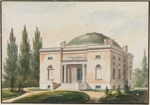 The Pennsylvania Academy of the Fine Arts, Filadelfia (kopia na podstawie ryciny zamieszczonej w The Port Folio Magazine, czerwiec 1809) autorstwa Pavel Petrovich Svinin