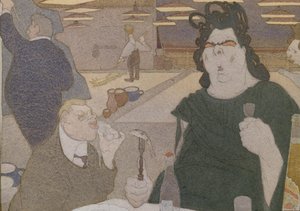 Karykatura Fiodora Szalapina, lata 1910 autorstwa Pavel Yegorovich Shcherbov