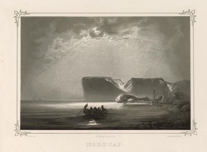 Nordcap. Ilustracja zaczerpnięta z książki Norway wyprodukowanej w Drawings by Asbjørnsen, P.Chr. i wydane przez Chr. Tønsberga (nr 1848) autorstwa Peder Balke