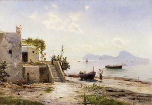 Z Sorrento w kierunku Capri autorstwa Peder Monsted