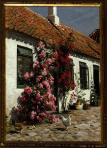 Róże pnące na farmie autorstwa Peder Monsted
