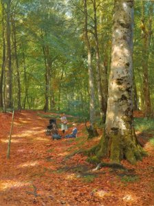 P.Mönsted, Na leśnej polanie autorstwa Peder Monsted