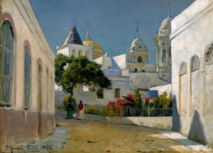 Widok na miasto w Kadyksie autorstwa Peder Monsted