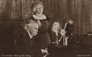 Edvard i Nina Grieg przy fortepianie autorstwa Peder Severin Krøyer