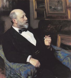 Portret producenta tytoniu Heinricha Hirschsprunga. Założyciel kolekcji. autorstwa Peder Severin Krøyer