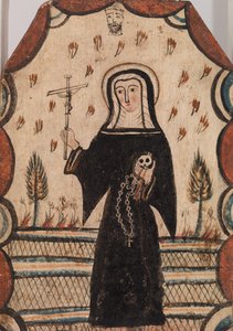 Święta Rita z Cascia, ok.1815 (farba na bazie wody na desce)
