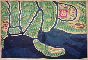 Sloane Ms 197, ff.80v-81r: Mapa Sofala, Mozambik, z 