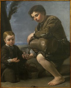 Sprzedawca wina. Obraz Pedro Nuneza de Villavicencio (ok. 1640-ok. 1698), olej na płótnie, ok. 1685. Muzeum Sztuk Pięknych w Sewilli, Hiszpania. autorstwa Pedro Nunez de Villavicenzio