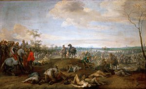 Scena de bataille, guerre de trente ans - Battlefield. Scena z wojny trzydziestoletniej, Snayers, Pieter (1592-1667). Olej na płótnie, przed 1659. Wymiar: 75x121 cm. Muzeum Historii Sztuki, Wiedeń