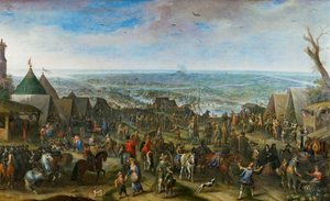 Żołnierze w obozie (miedź)