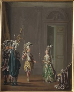 Gustaw III de Suede et Ulrika Eleonora von Fersen - Król Szwecji Gustaw III i Ulrika Eleonora von Fersen, po Hillestroem, Pehr (1732-1816). Olej na płótnie. Wymiar: 50x40 cm. Muzeum Narodowe w Sztokholmie autorstwa Pehr Hilleström