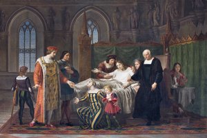 Karol VIII odwiedzający Gian Galeazzo Sforza na zamku w Pawii, 1822 (oi na płótnie)