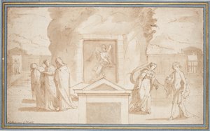 Kobiety przy grobie Chrystusa i Noli me tangere autorstwa Pellegrino Tibaldi