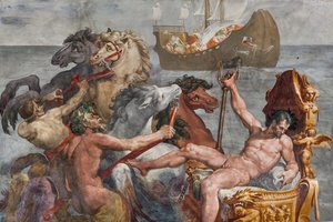 Neptun i statek Ulissesa, fragment z Sali Polifema
