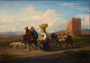 „Pejzaż z postaciami i ruiną”, 1837