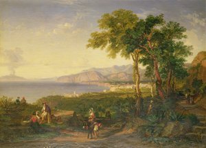 Zatoka Salerno, ok. 1820-30 (olej na płótnie)