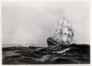 The Endeavour at Sea, 1900, grawerowane przez Lowy