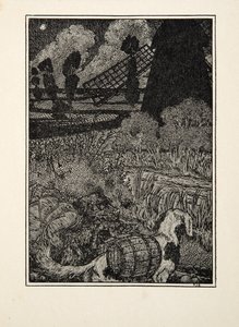 Przemytnicy psów, z „Stu anegdot zwierząt”, wyd. 1924 autorstwa Percy J. Billingshurst