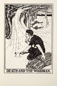Śmierć i drwal, z Fontaine Fables, wyd. 1905 (grawerowanie) autorstwa Percy J. Billingshurst