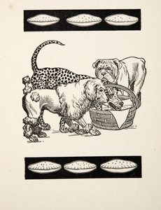 O dwóch złych wybierających najmniej, ze Sto anegdot zwierząt, wyd. 1924 (grawerowanie) autorstwa Percy J. Billingshurst