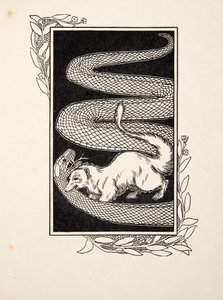 Niszczyciele węży, z „Stu anegdot zwierząt”, wyd. 1924 (grawerowanie) autorstwa Percy J. Billingshurst