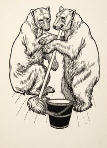 Niedźwiadki, ze Sto anegdot zwierząt, wyd. 1924 autorstwa Percy J. Billingshurst