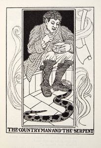 Rodak i wąż, z Fontaine Fables, wyd. 1905