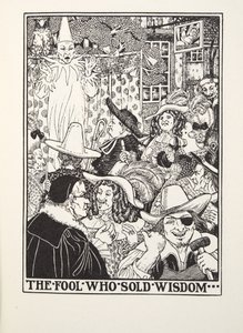 Głupiec, który sprzedał mądrość, z Fontaine Fables, wyd. 1905 (grawerowanie) autorstwa Percy J. Billingshurst