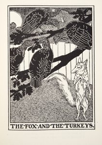 The Fox and the Turkeys, z Fontaine Fables, wyd. 1905