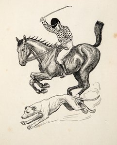 Koń i chart z Stu anegdot zwierząt, wyd. 1924 autorstwa Percy J. Billingshurst