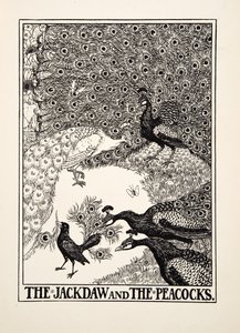 Kawka i pawie, z Stu bajek Ezopa, wyd. 1903