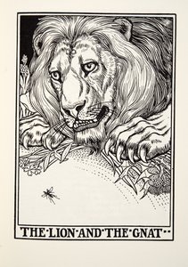 Lew i komar, z Fontaine Fables, wyd. 1905