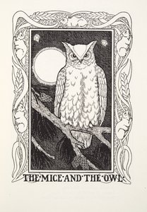 Myszy i sowa, z Fontaine Fables, wyd. 1905
