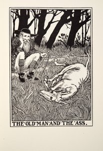 The Old Man and the Ass, z Fontaine Fables, wyd. 1905