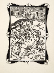 Prawa gościnności, z „Stu anegdot zwierząt”, wyd. 1924 (grawerowanie) autorstwa Percy J. Billingshurst