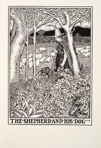 Pasterz i jego pies, z Fontaine Fables, wyd. 1905