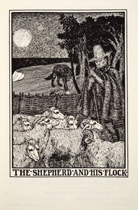 Pasterz i jego stado, z Fontaine Fables, wyd. 1905