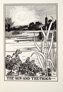 Słońce i żaby, z Fontaine Fables, wyd. 1905